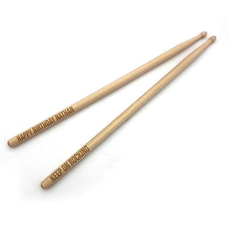 Personalised Drumsticks 5A Wooden Drumstick Always Personal 