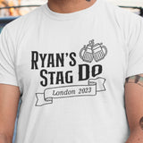 Personalised Stag Do T-Shirt Tops Fancy Beer Style Design with Location, Name & Date