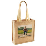 Photo jute bag with custom picture upload