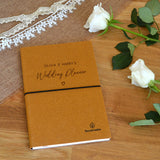 Personalised Wedding Planner Notebook Recycled Leather Cover