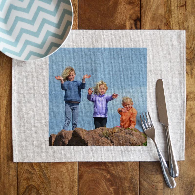 Personalised Linen Photo Placemat Placemat Always Personal 