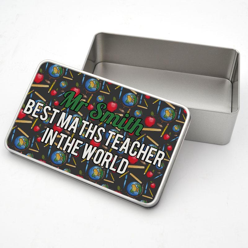 Personalised Maths Teacher Gift Tin Tin Always Personal