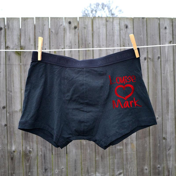 Personalised Love Boxer Shorts UK Next Day Delivery