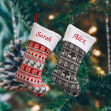 luxury personalised stocking with Nordic deigns
