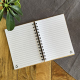 Personalised Note Book Message Bamboo Cover Lined A6 Note Book Always Personal 