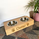 Personalised Pet Bowl made from custom engraved bamboo