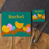 Personalised Easter Placemat and Coaster Set Placemat Always Personal 