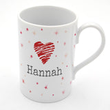 Personalised Porcelain Heart Mug Mug Always Personal 