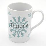 Personalised Porcelain Snowflake Mug Mug Always Personal 