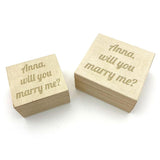 Personalised Ring Box Any Message Engraved Plywood Ring Box Always Personal 