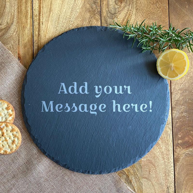 Personalised Engraved Round Slate Placemat Message Placemat Always Personal 