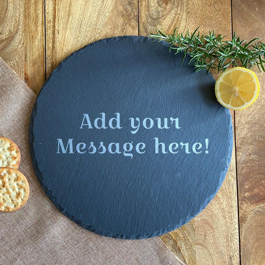Personalised Engraved Round Slate Placemat Message Placemat Always Personal