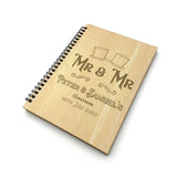 Personalised Same Sex Wedding Guest Book Engraved Plywood Cover