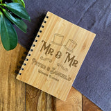 Personalised Same Sex Wedding Planner Mr and Mr Bamboo Cover