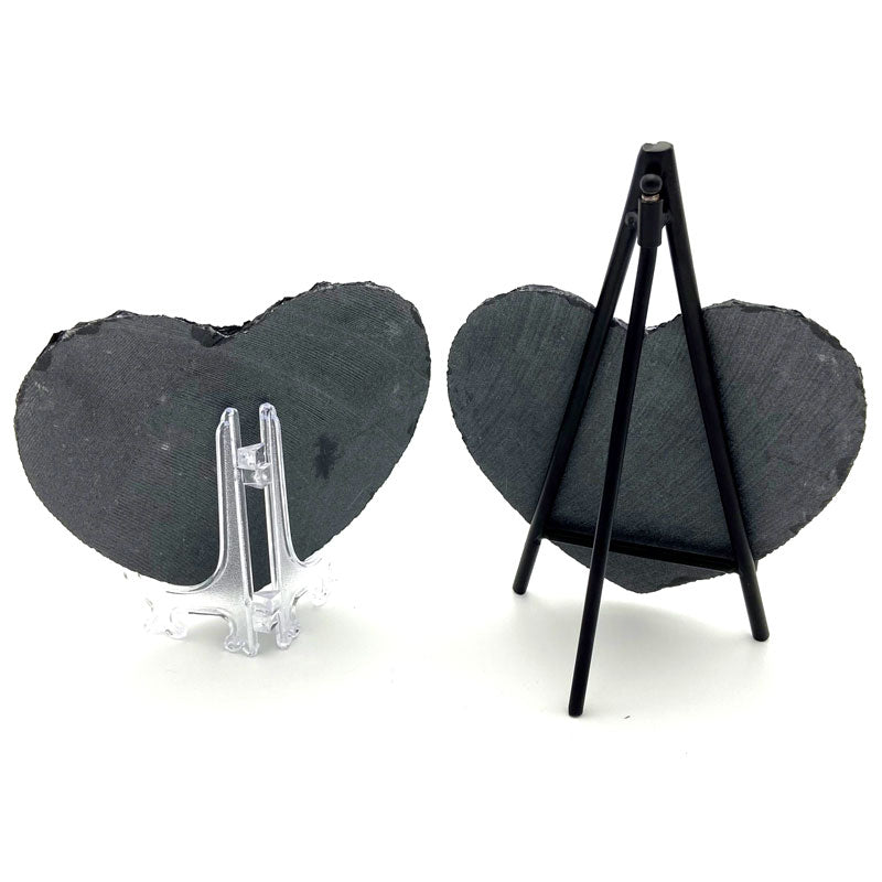 Presentation stand for a heart slate photo gift