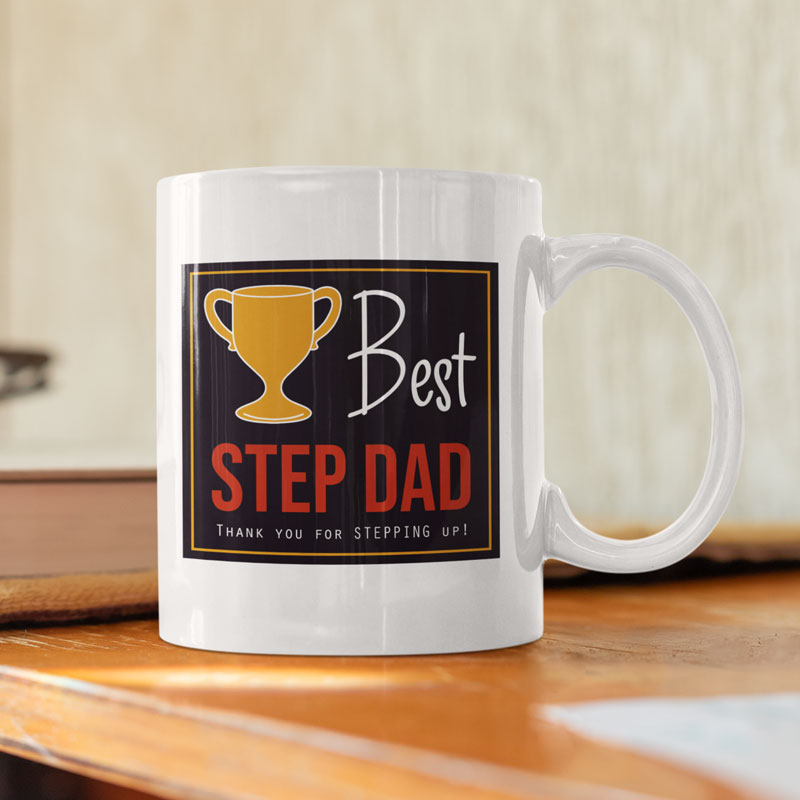 Personalised Best Step Dad Mug 10oz Father's Day Gift