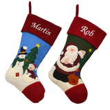Personalised Vintage Style Snowman or Father Christmas Stockings Christmas Stocking Always Personal 