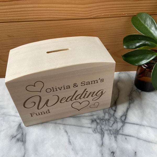 Personalised Wedding Fund Money Box Always Personal
