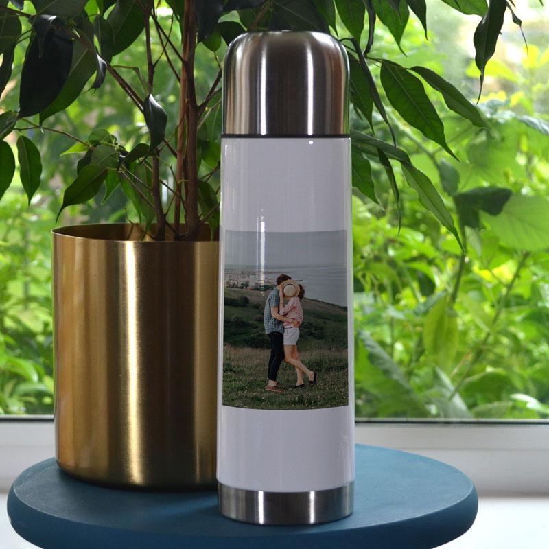 Personalised White Insulated Vacuum Travel Flask 750ml Insulated Flask Always Personal 