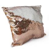 Personalised Sequin Reveal Photo Cushion Reversible Sequins - Multiple Colours Available Cushion Always Personal Rose Gold 