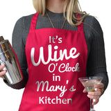 Personalised Printed Wine O'Clock Apron Apron Always Personal 