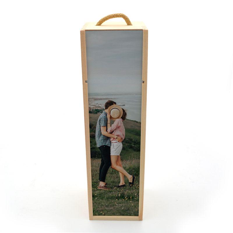 Personalised Photo Wooden Wine Box Wine Box Always Personal 
