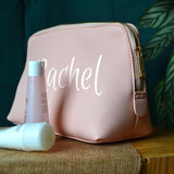 Personalised cosmetics bag in pink