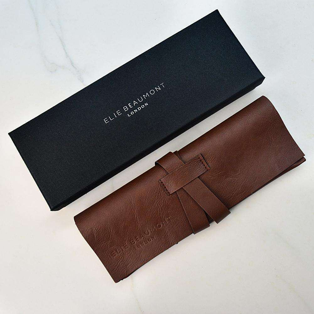 Modern - Vintage Personalised Leather Watch in Black Accessories Treat