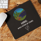 Personalised Would Rather Be Fishing Mouse Mat Mousemat Always Personal 