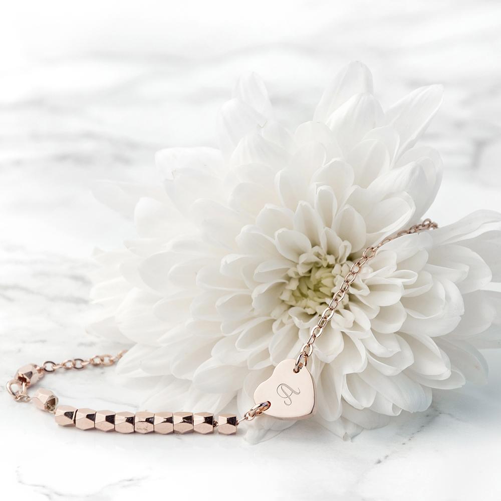 Personalised Heart Charm Bracelet Jewellery Treat