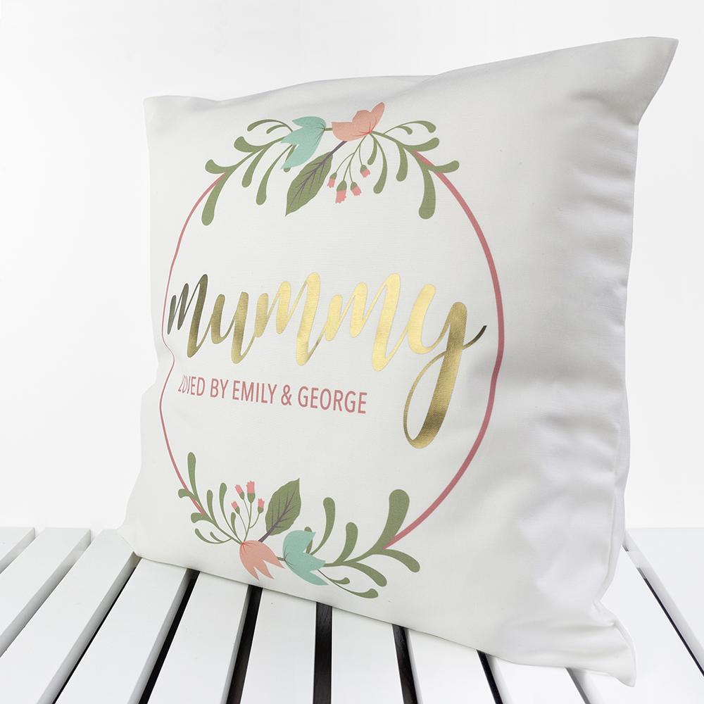 Personalised Floral Wreath Cushion Cover Cushion Treat