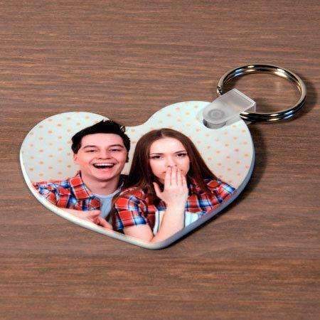 Personalised Heart Photo Keyring UK Next Day Delivery