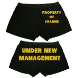 Personalised "Property of" Boxer Shorts Pants Always Personal 