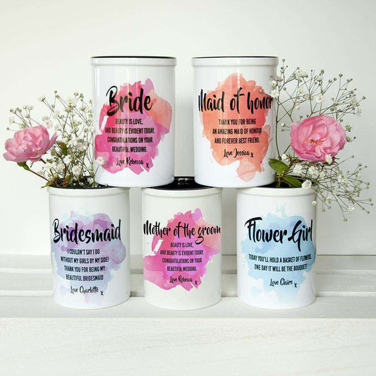 Will You Be My Bridesmaid Personalised Miniature Champagne Bucket Ceramic Treat