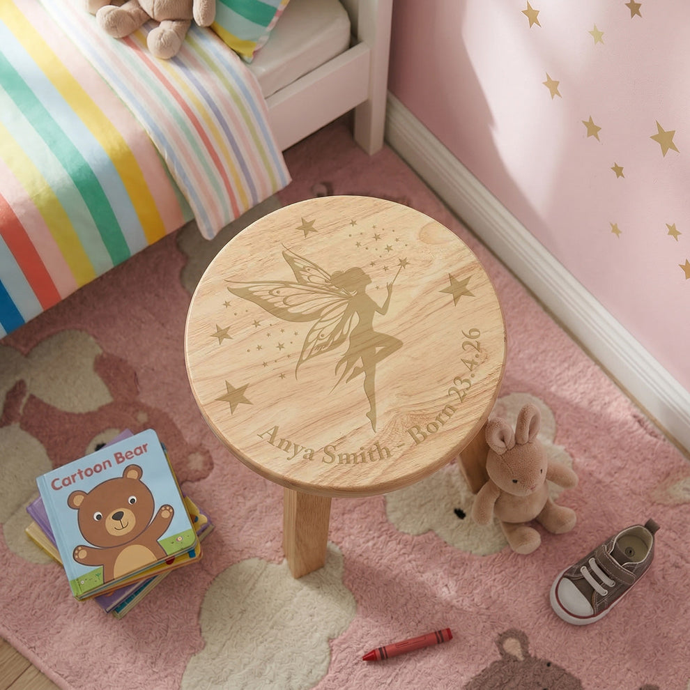 Personalised Wooden Fairy Step Stool | Toddler 1st Birthday Gift ...