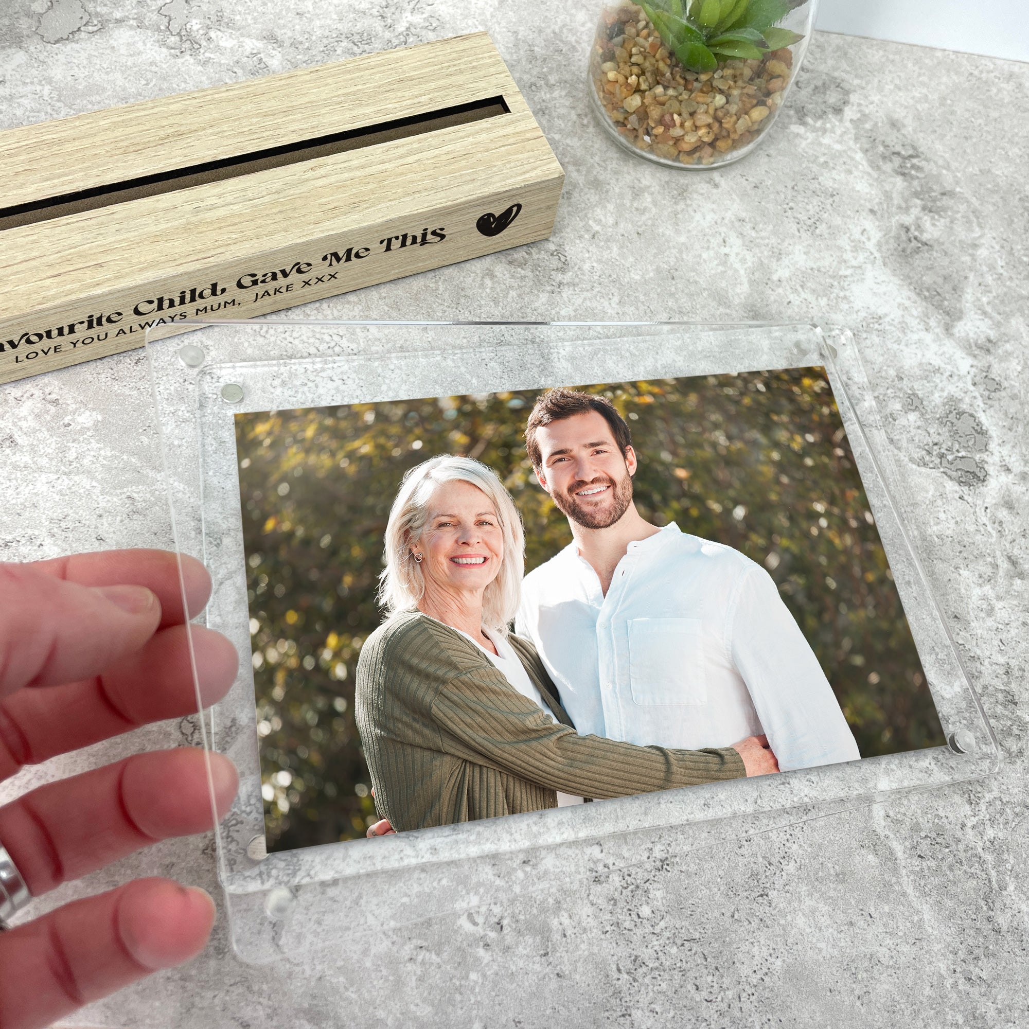 Personalised My Favourite Child Gave Me This Wooden Base 6x4