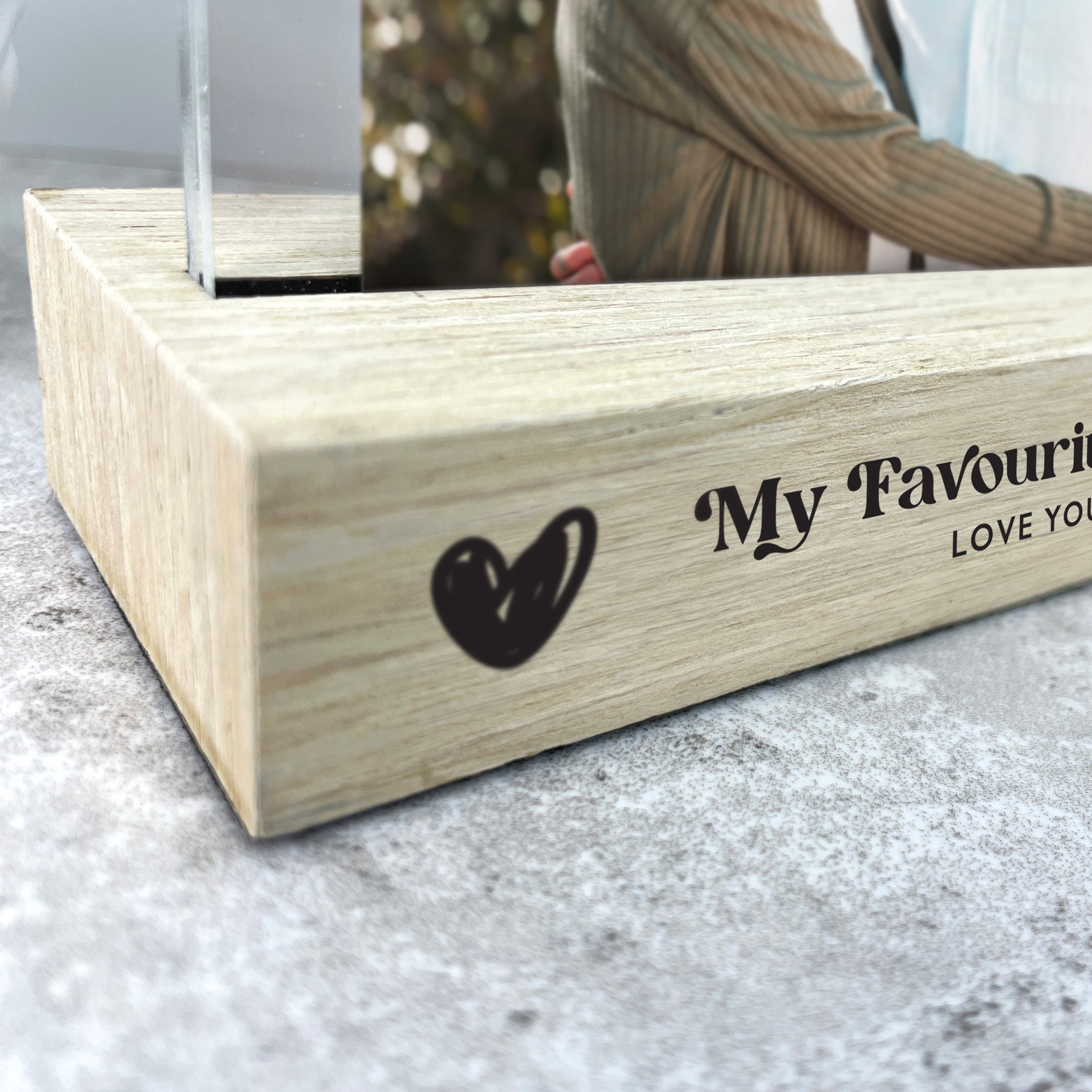 Personalised My Favourite Child Gave Me This Wooden Base 6x4