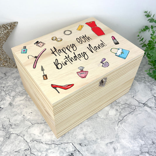 Personalised Fashion Memory Box - 5 Sizes (16cm | 20cm | 26cm | 30cm | 36cm)