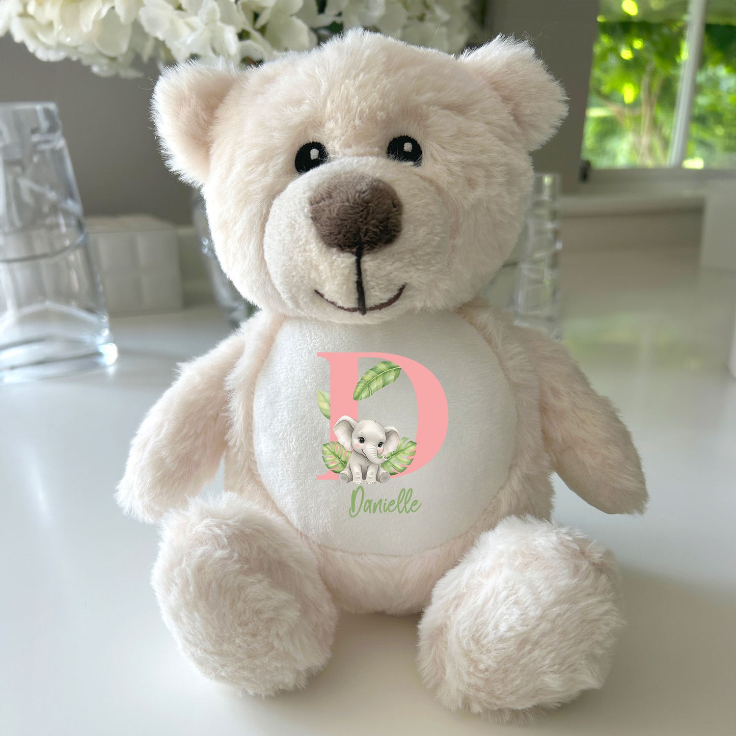 Personalised Animal Alphabet Plush Teddy Bear 25cm | New Baby, Christening & 1st Birthday Gift