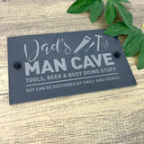 Personalised Tools Dad's Man Cave Slate Wall Sign 25 x 15cm