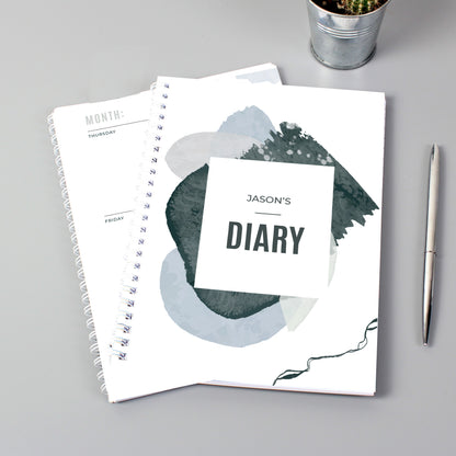 Personalised Abstract A5 Diary