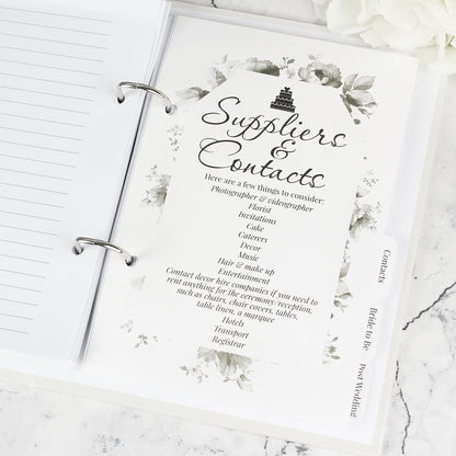 Personalised Botanical Border Wedding Planner
