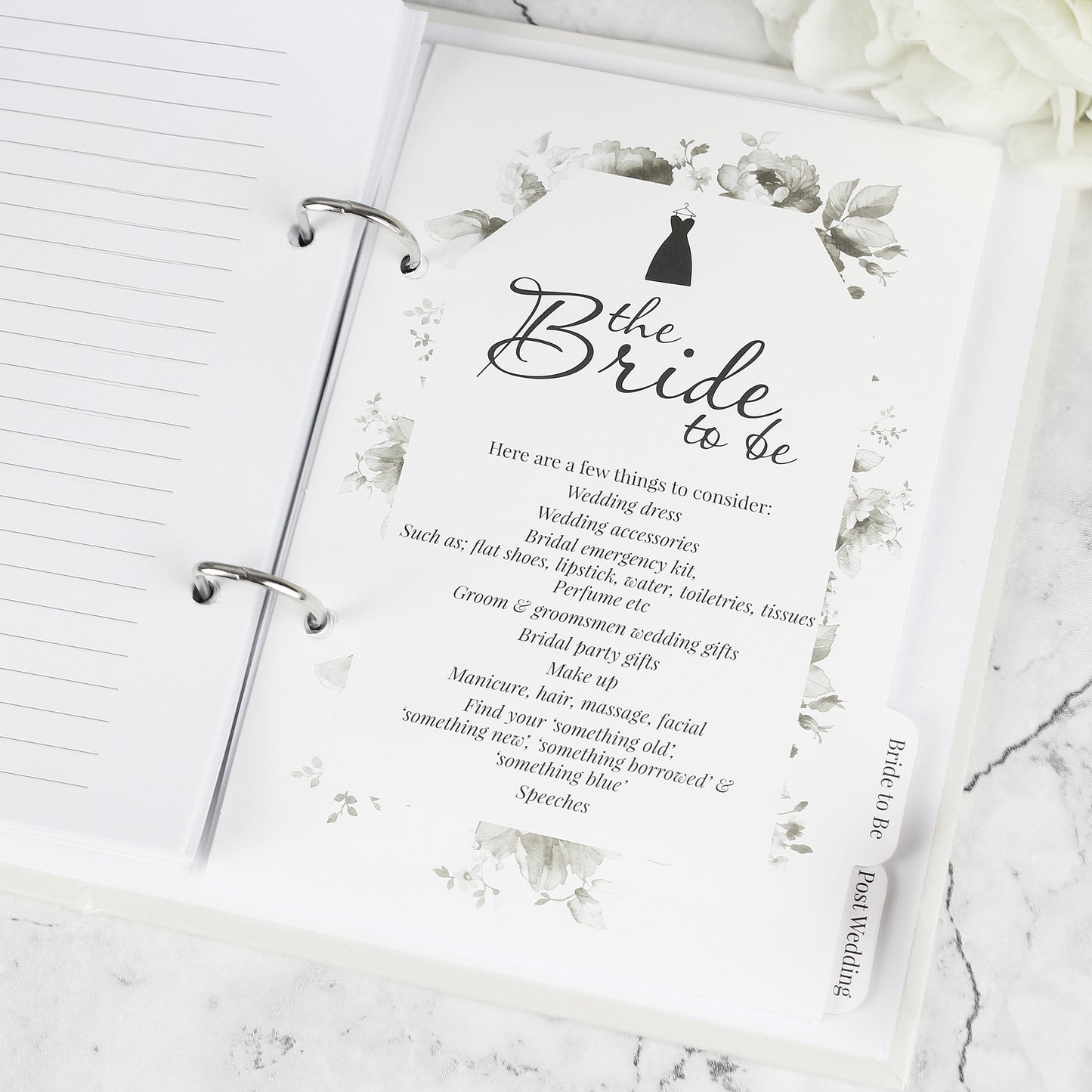 Personalised Botanical Border Wedding Planner