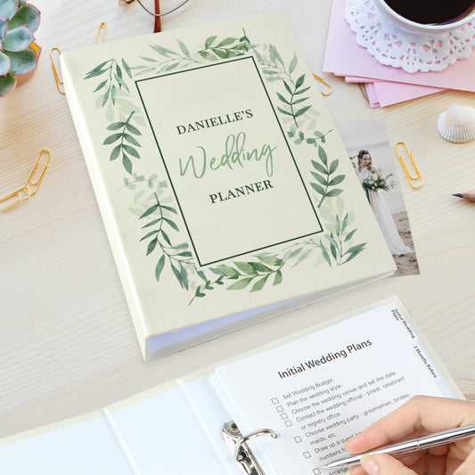 Personalised Botanical Border Wedding Planner
