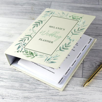 Personalised Botanical Border Wedding Planner