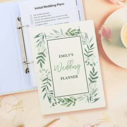 Personalised Botanical Border Wedding Planner