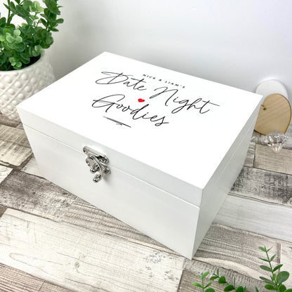 Personalised White Couples Date Night Treat Box - 3 Sizes