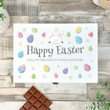 Personalised Pastel Easter Eggs White Hamper Box - 3 Sizes (22cm | 27cm | 30cm)