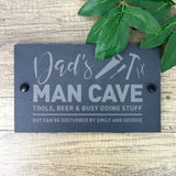 Personalised Tools Dad's Man Cave Slate Wall Sign 25 x 15cm