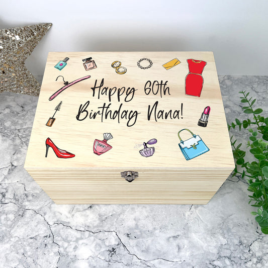 Personalised Fashion Memory Box - 5 Sizes (16cm | 20cm | 26cm | 30cm | 36cm)